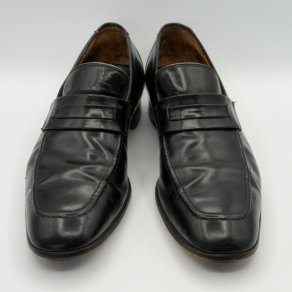 Pre-Prada Church's Corsica Custom Grade Black Leather Penny Loafer 11.5? England